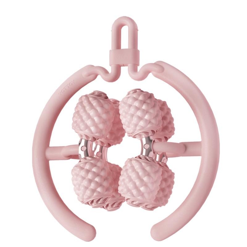 YOTTOY 腿部按摩器环形夹腿滚轮瘦大腿小腿肌肉放松瘦腿神器多功能泡沫轴  单位：件 莫奈粉