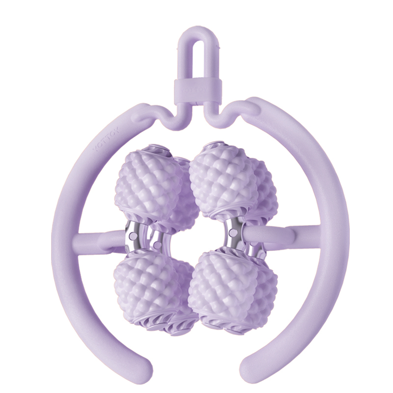 YOTTOY 腿部按摩器环形夹腿滚轮瘦大腿小腿肌肉放松瘦腿神器多功能泡沫轴  单位：件 木槿紫