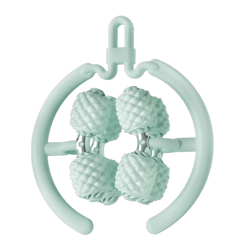 YOTTOY 腿部按摩器环形夹腿滚轮瘦大腿小腿肌肉放松瘦腿神器多功能泡沫轴  单位：件 天青色