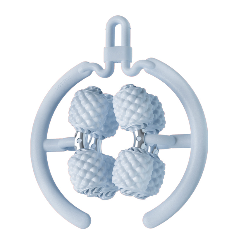 YOTTOY 腿部按摩器环形夹腿滚轮瘦大腿小腿肌肉放松瘦腿神器多功能泡沫轴  单位：件 布鲁蓝