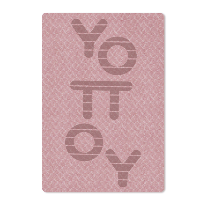 YOTTOY 瑜伽垫健身垫家用防滑减震静音加厚加宽隔音女生专用跳操垫子地垫  单位：件 珊瑚粉