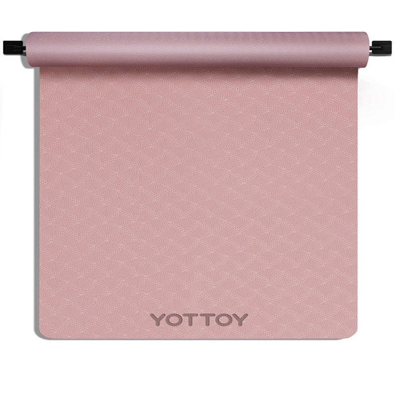 YOTTOY 瑜伽垫健身垫家用防滑减震静音加厚加宽隔音女生专用跳操垫子地垫  单位：件 珊瑚粉