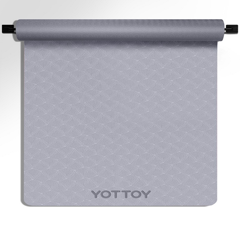 YOTTOY 瑜伽垫健身垫家用防滑减震静音加厚加宽隔音女生专用跳操垫子地垫  单位：件 玛瑙灰