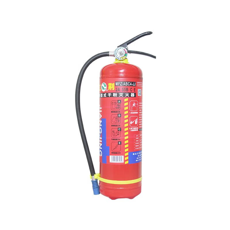 江荆MFZ/ABC4-JJ梅花底手提式干粉灭火器4kg（具） 红色
