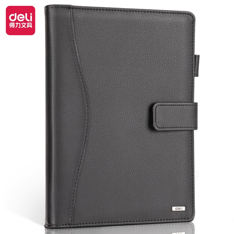 得力(deli)25K100张高档款活页笔记本子文具新年礼物 商务办公记事本3164  单位：本 黑色