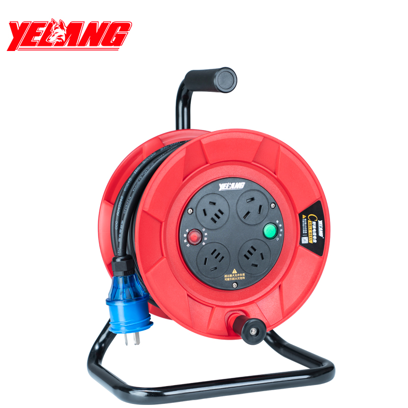 野狼YELANG/YL24020930/YZW 3*1.5*30米250V10A国标电缆盘/只 红色