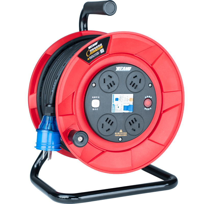 野狼YELANG/YL27010930/YZW 3*1.5*30米250V10A国标电缆盘/只 红色