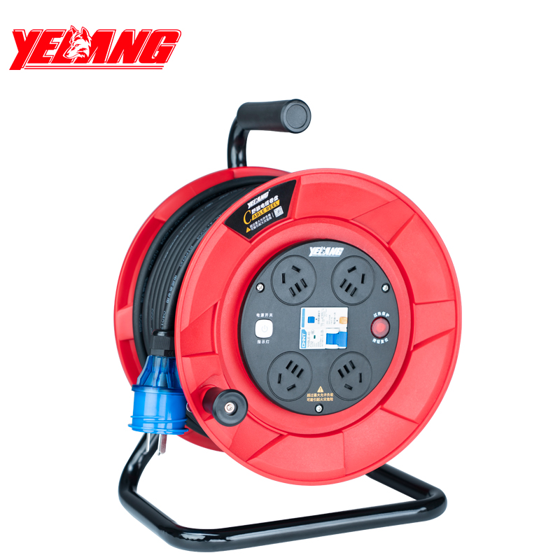 野狼YELANG/YL27011030/YZW 3*2.5*30米250V10A国标电缆盘/只 红色