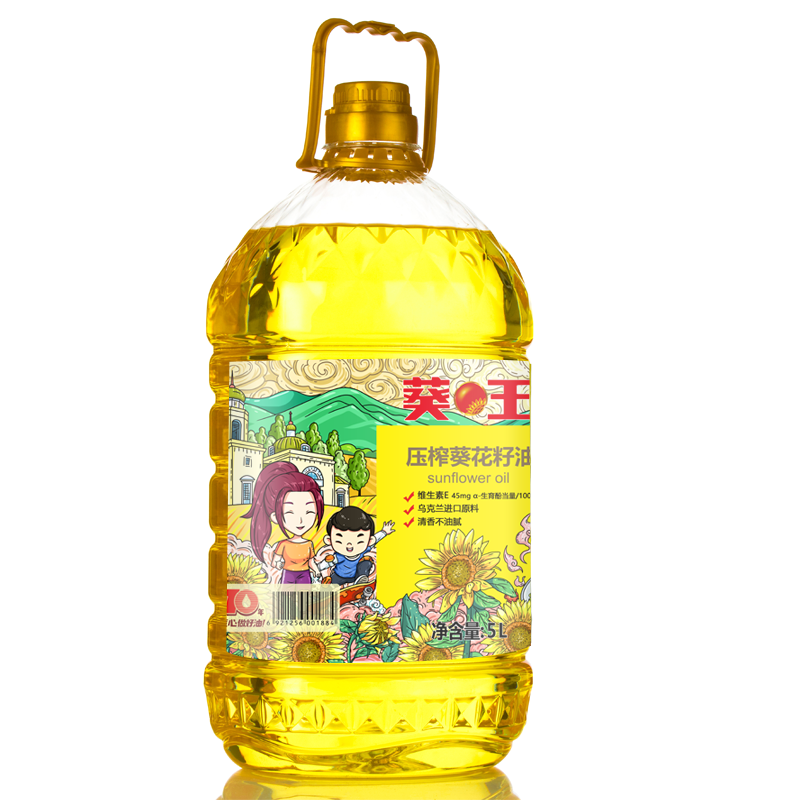 葵王 压榨葵花籽油（插画）5L（单位：桶） / 5L
