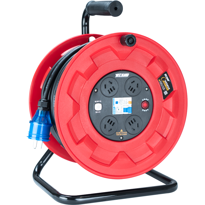 野狼YELANG/YL31020950/YZW 3*1.5*50米250V16A国标电缆盘/只 红色