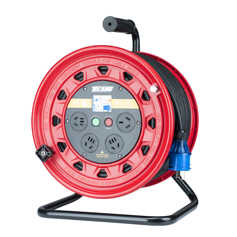 野狼YELANG/YLB33011150/YZW 3*4*50米250V16A国标电缆盘/只 红色