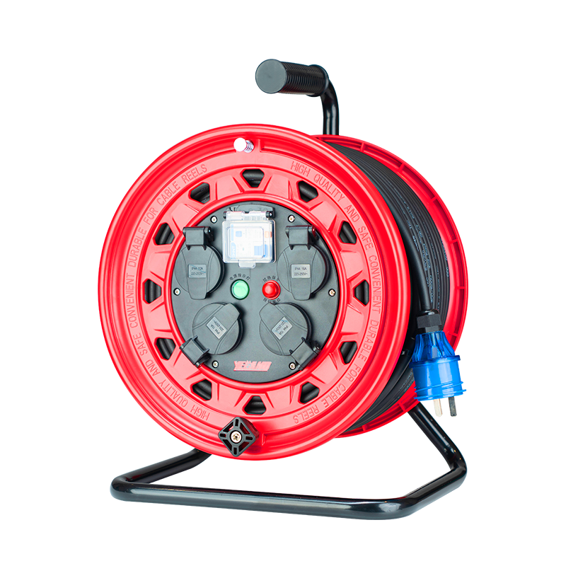 野狼YELANG/YLB33021130/YZW 3*4*30米250V16A国标电缆盘/只 红色