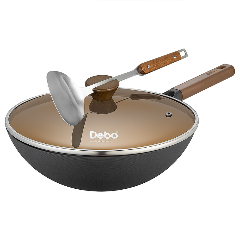 Debo德铂诺曼德炒锅32cm DEP-885（单位：套） 黑色