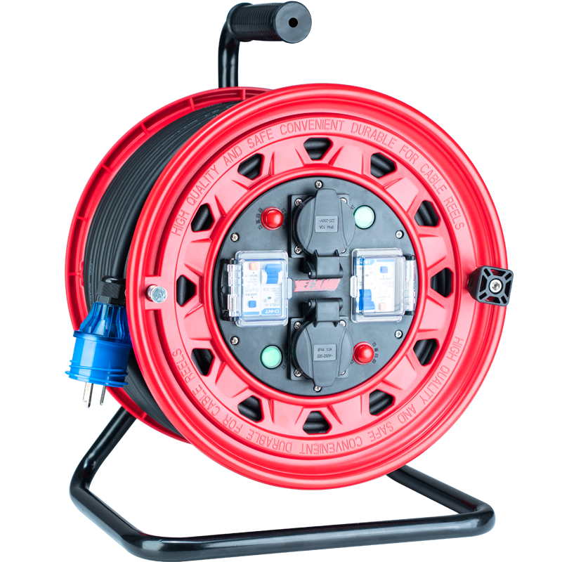 野狼YELANG/YLB33041050/YZW 3*2.5*50米250V10A电缆盘一机一闸/只 红色