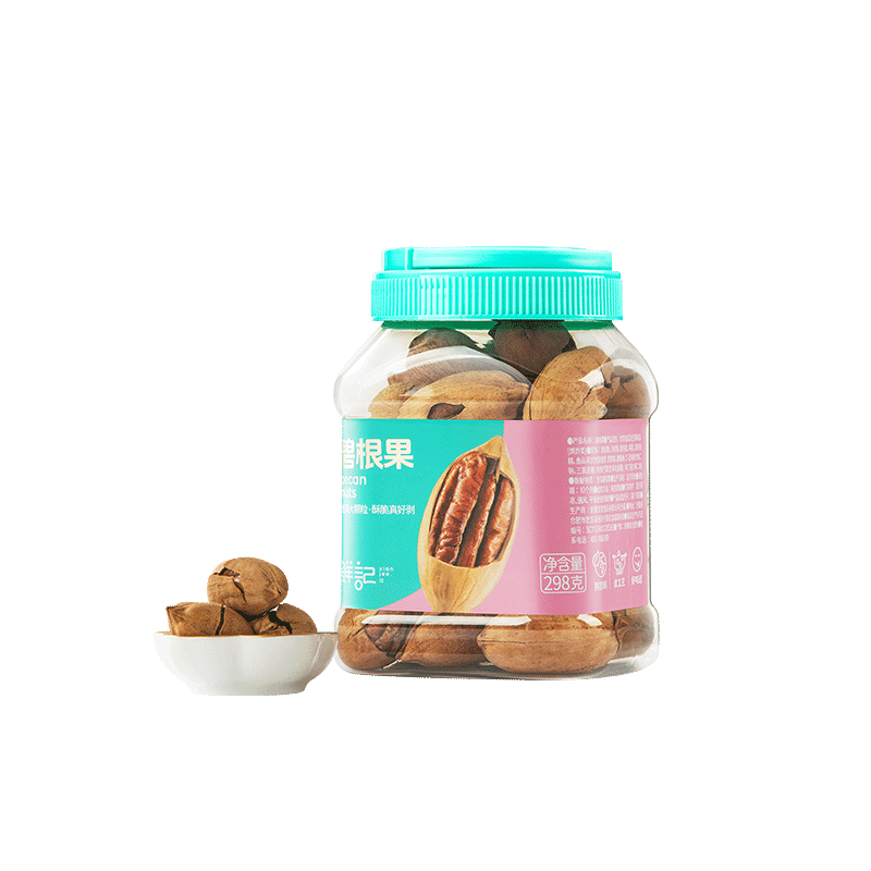 鲜记 碧根果298g（单位：罐） 拿铁色