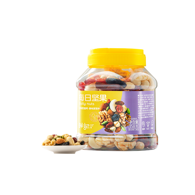 鲜记 每日坚果358g（单位：罐） 拿铁色