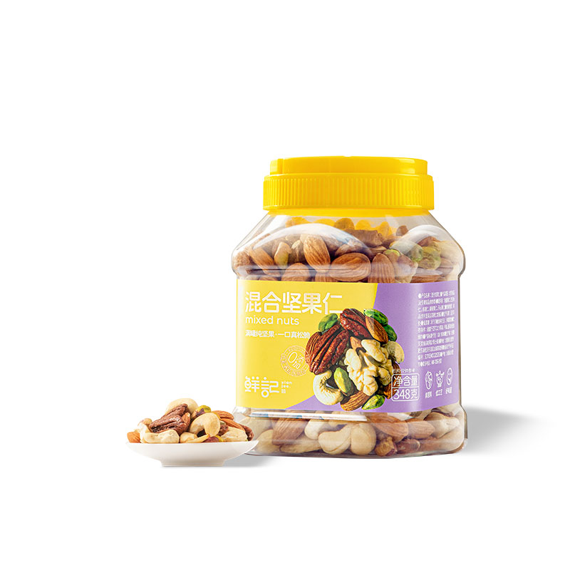 鲜记 混合纯果仁348g（单位：罐） 拿铁色