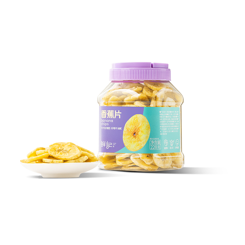 鲜记 香蕉片228g/罐 拿铁色