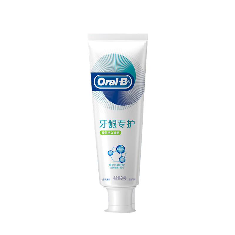欧乐B(Oral-B)绿茶 持久清新修护牙膏 90g(单位:支)  