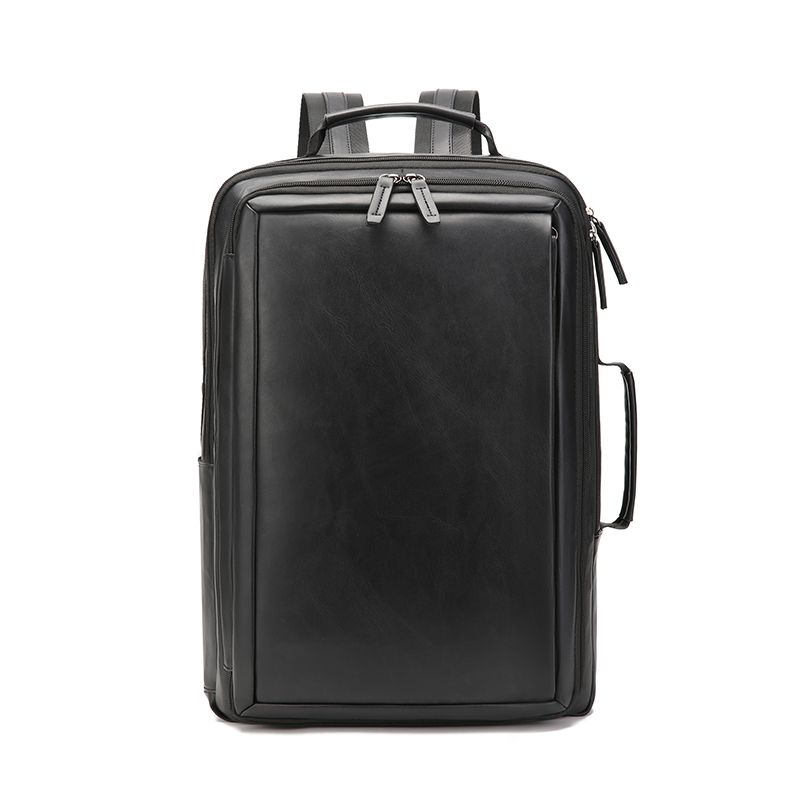 恒源祥（HYX) 皮革商务双肩包HYX0644  单位：个 黑色