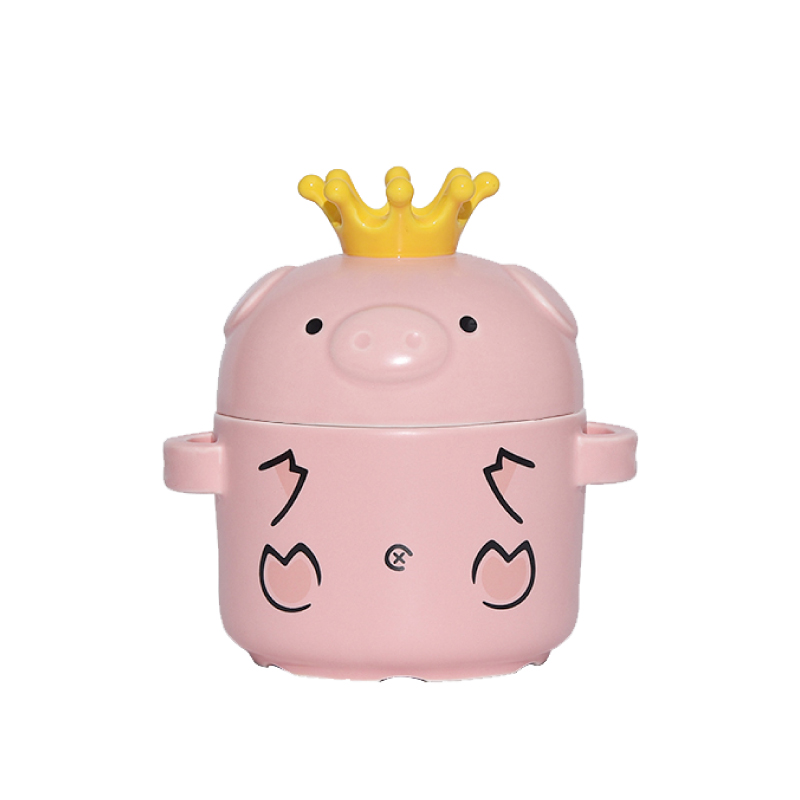 嘿猪猪皇冠营养炖盅（大号）P521-600ml  单位：套 茱萸粉