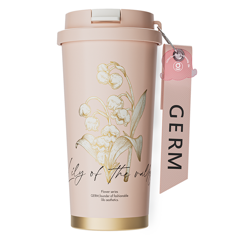 格米 GERM铃兰系列闪耀咖啡杯 GE-23AW-B47 500ml 雾粉（单位：个）