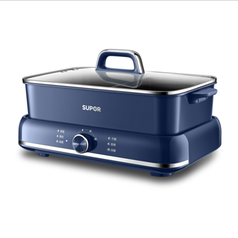 苏泊尔（SUPOR）6L鸳鸯电火锅2000W 3档调节 可分离锅身H3724FKX71Y/台 钴蓝