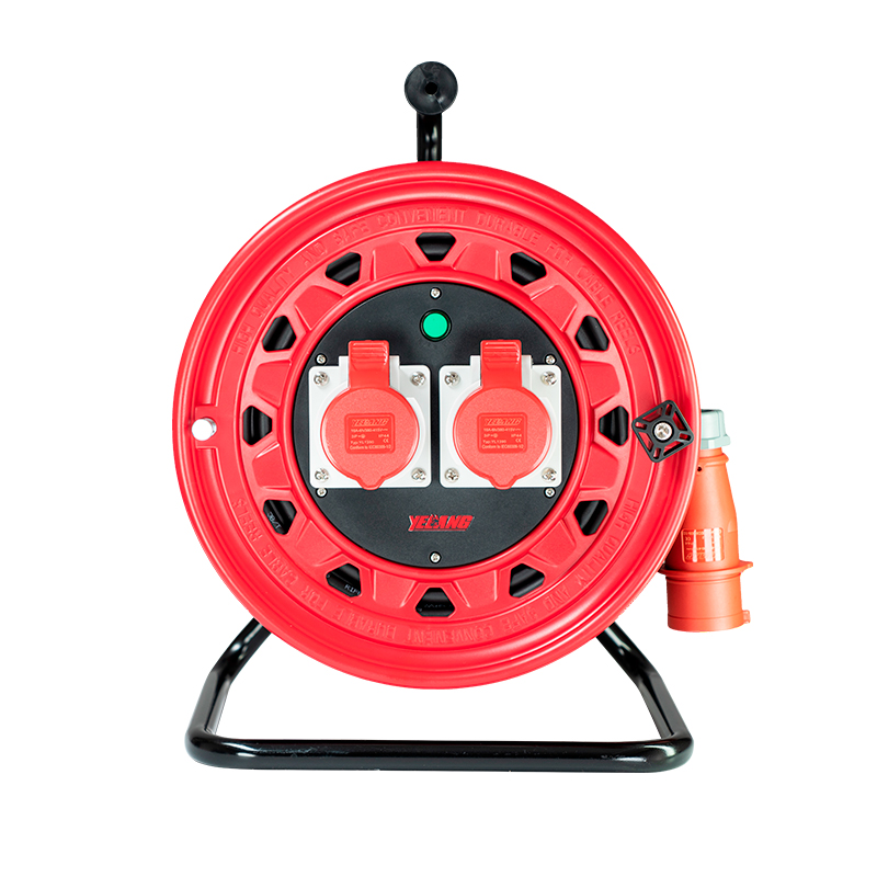 野狼YLB33081630/YZW 3*2.5+1*30米400V16A工业插座电缆盘三火一零/只 红色