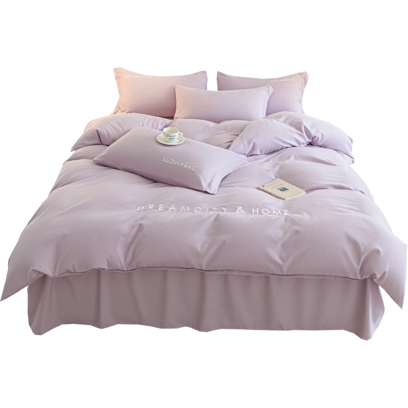 罗曼罗兰水洗磨毛四件套 奥利200*230cm（单位：套） 浅紫