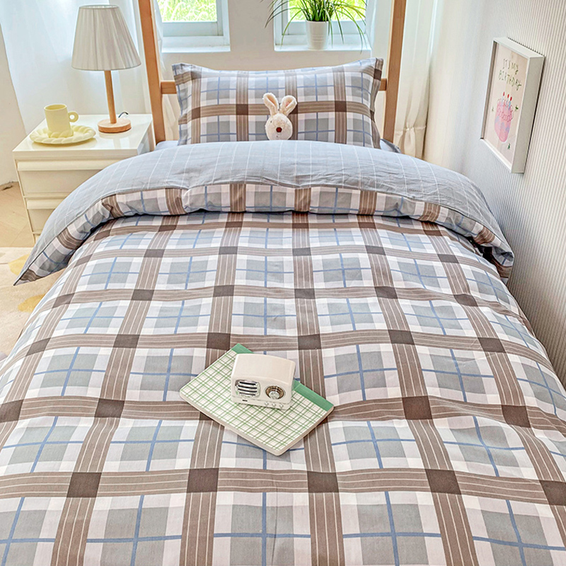 罗曼罗兰全棉三件套 百变生活160x210cm（单位：套） 咖色 1.2米