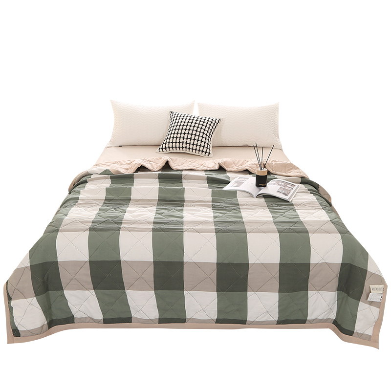 罗曼罗兰良品超声波夏被200*230cm（单位：床） 绿大格