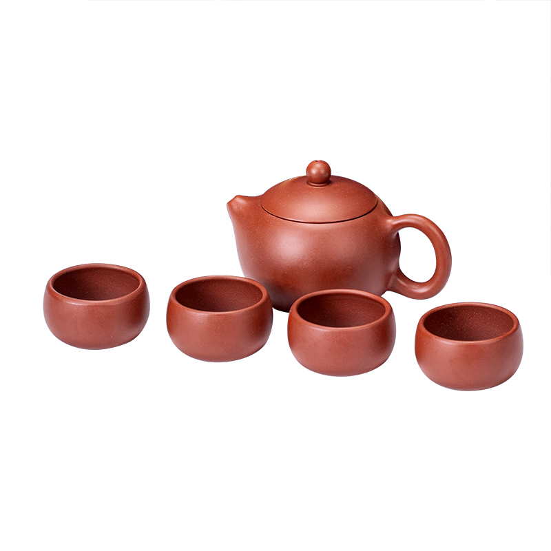 金镶玉 大红袍一壶四杯西施套装 褐色
