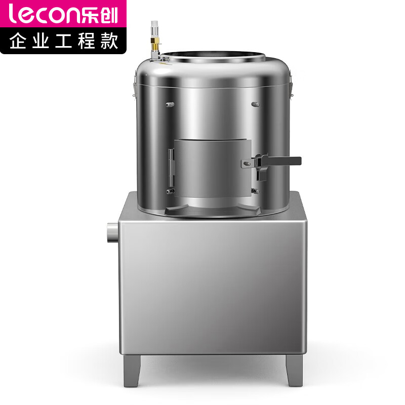乐创（lecon）土豆脱皮机商用 酒店饭店马铃薯脱皮磨皮机 300kg/h LC-J-XTP15 台 银色
