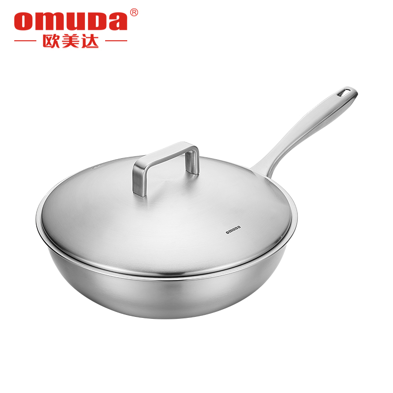 欧美达 巴赫系列-316不锈钢炒锅30CM BHC30（单位：个） 银色