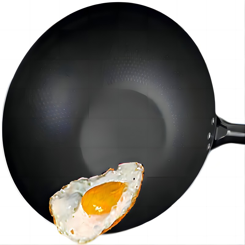 乐仕菲斯（RSFH）窒氮化炒锅无涂层铁锅32cm燃气煤气灶电磁炉通用RS-ZY3211玻璃盖单位：个 黑色