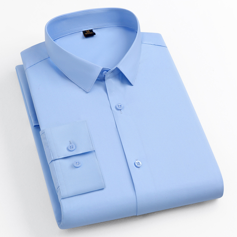 丰讯【三防】休闲商务正装职业衬衣春秋男士长袖衬衫FXPS2308（单位：件） 浅蓝 170