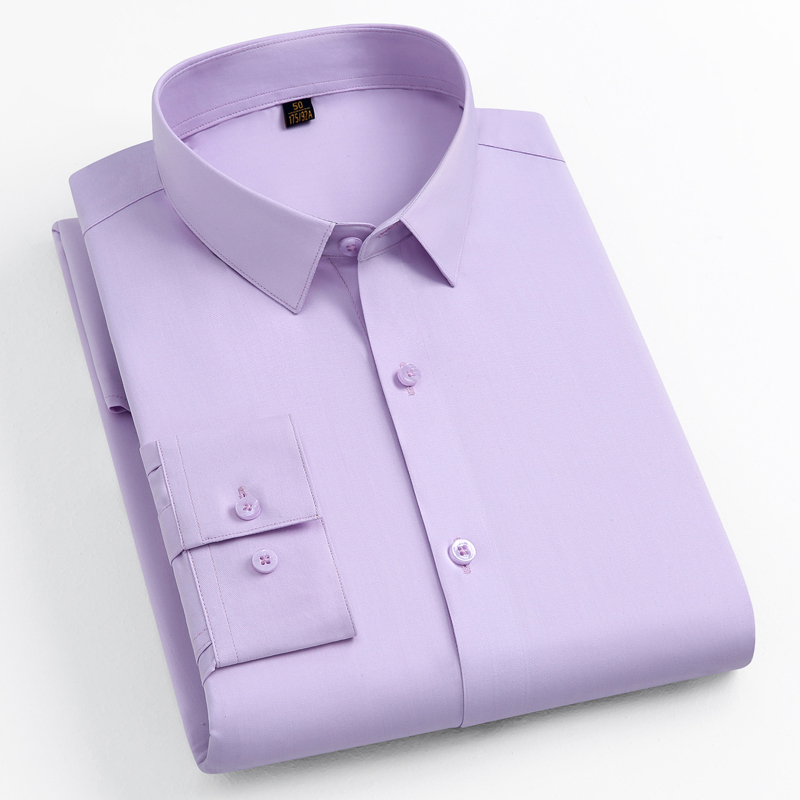 丰讯【三防】休闲商务正装职业衬衣春秋男士长袖衬衫FXPS2308（单位：件） 浅紫 175