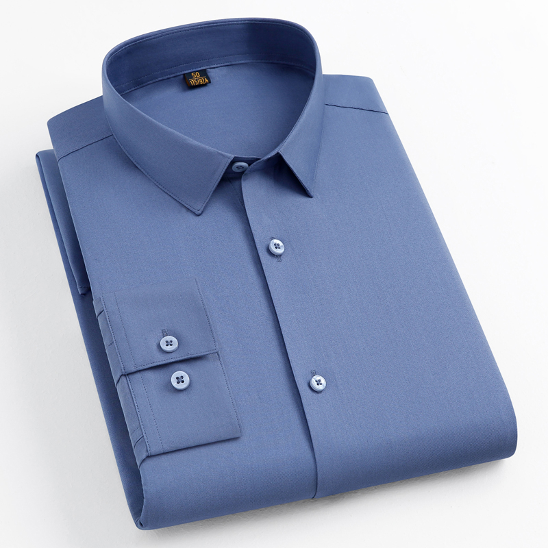 丰讯【三防】休闲商务正装职业衬衣春秋男士长袖衬衫FXPS2308（单位：件） 蓝灰 180