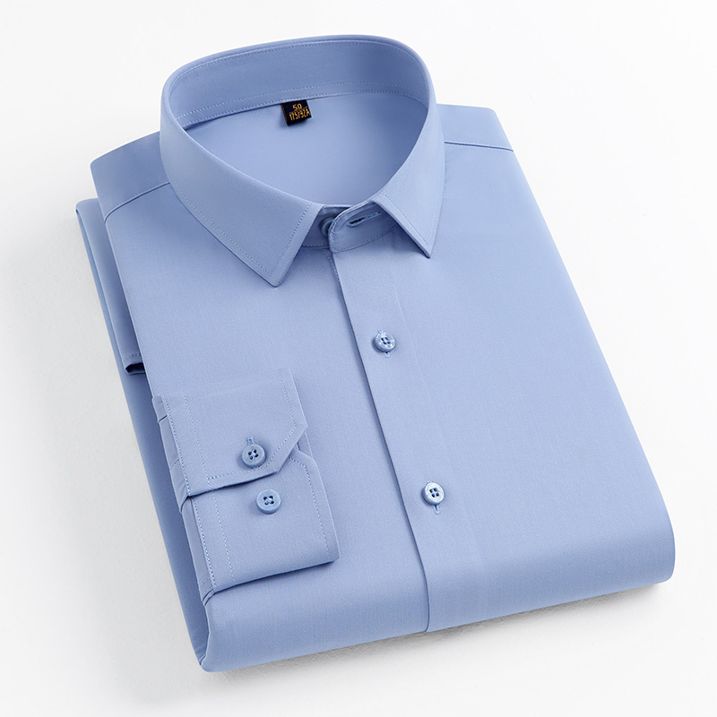 丰讯时尚日常商务男士衬衣含桑蚕丝纯色中青年衬衫FXPS2307（单位：件） 灰色 190