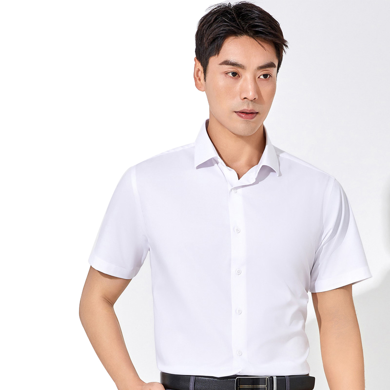 丰讯夏季男士短袖零感莫代尔免烫商务纯色衬衫FXPD2411（单位：件） 白色 170