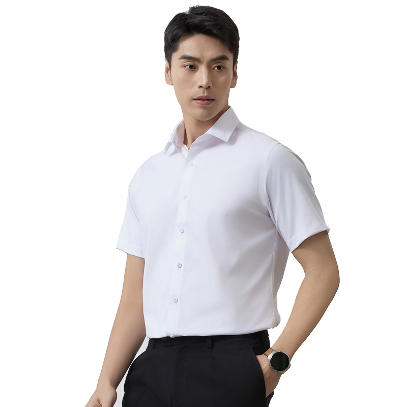 丰讯男士莫代尔桑蚕丝短袖商务休闲纯色衬衫FXPD2412（单位：件） 白色 190