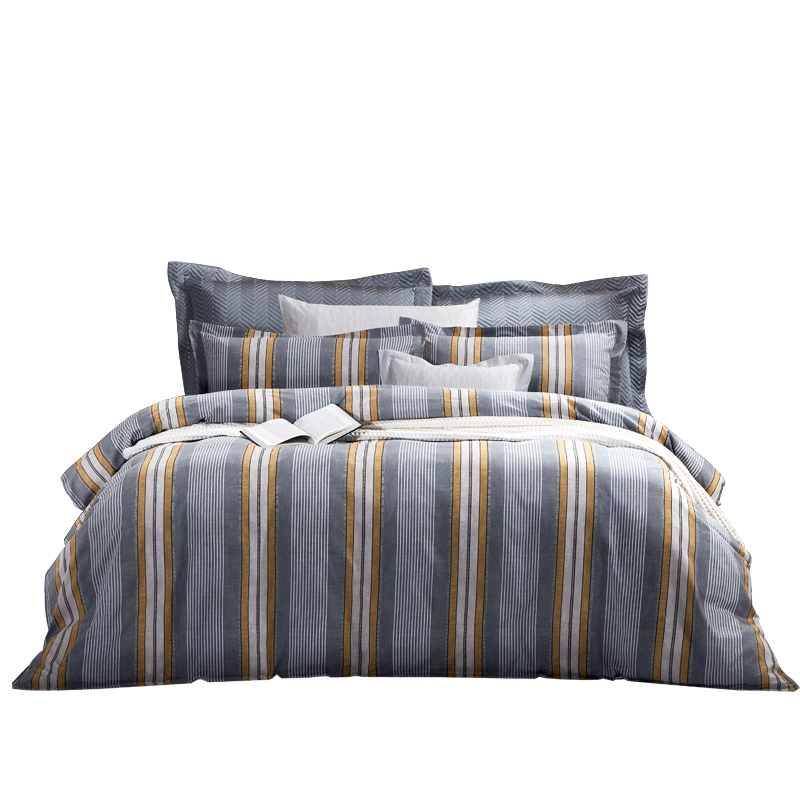 富安娜床单款纯棉莫格利 四件套203*229cm 蓝色