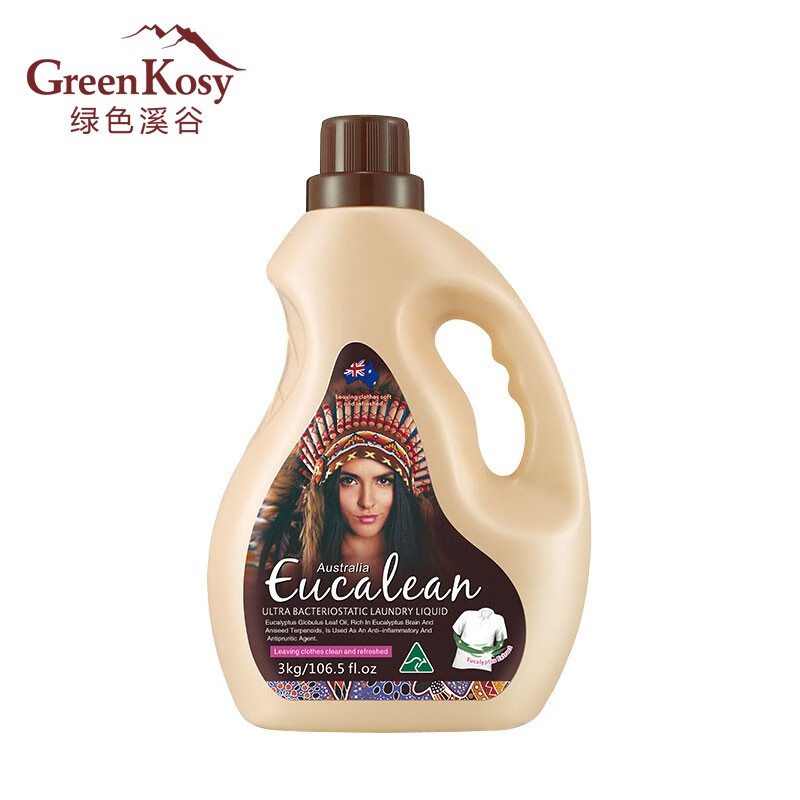 绿色溪谷桉素嘉洁深层抑菌洗衣皂液3kg（单位：瓶） 象牙色