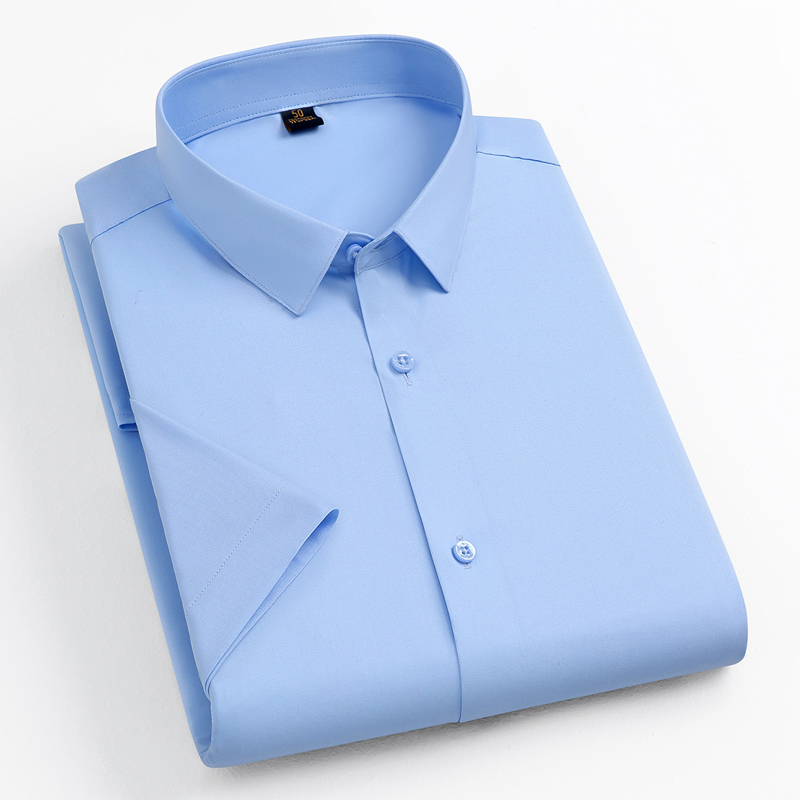 丰讯【三防】休闲商务正装职业衬衣男夏季男士短袖衬衫FXPS2318（单位：件） 浅蓝 180