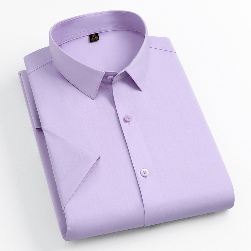 丰讯【三防】休闲商务正装职业衬衣男夏季男士短袖衬衫FXPS2318（单位：件） 浅紫 170