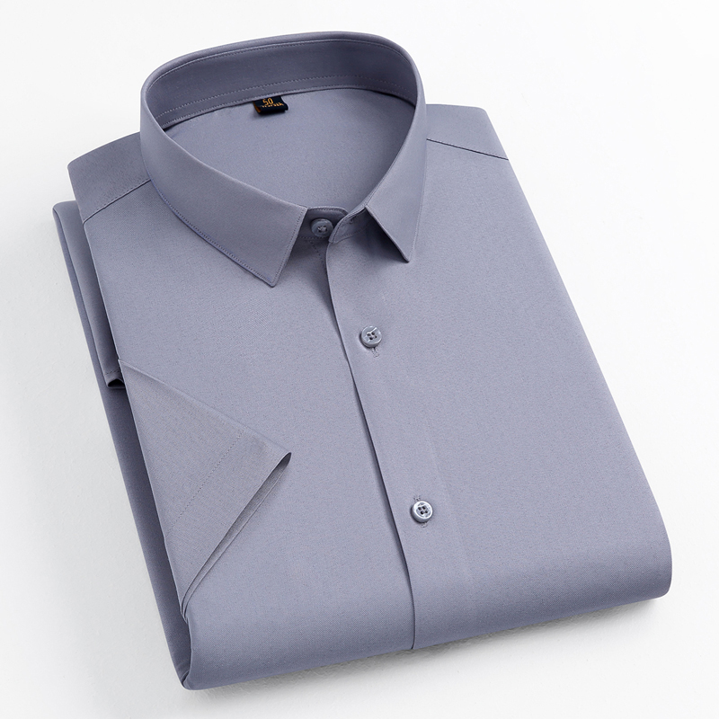 丰讯【三防】休闲商务正装职业衬衣男夏季男士短袖衬衫FXPS2318（单位：件） 灰色 170