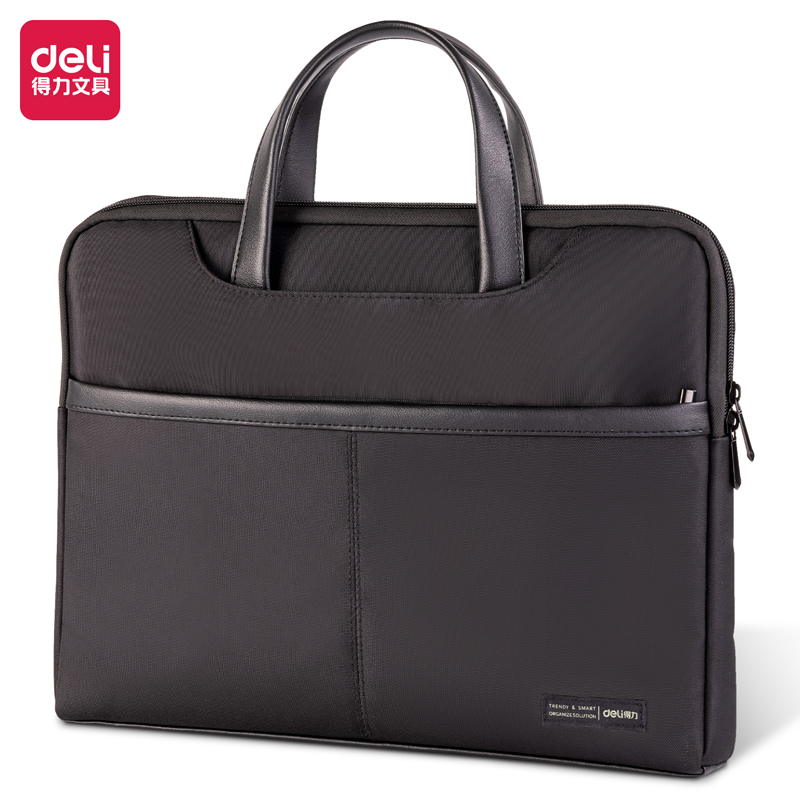 得力63815黑色公文包/手提包/事务包(黑色)单位：个 黑色