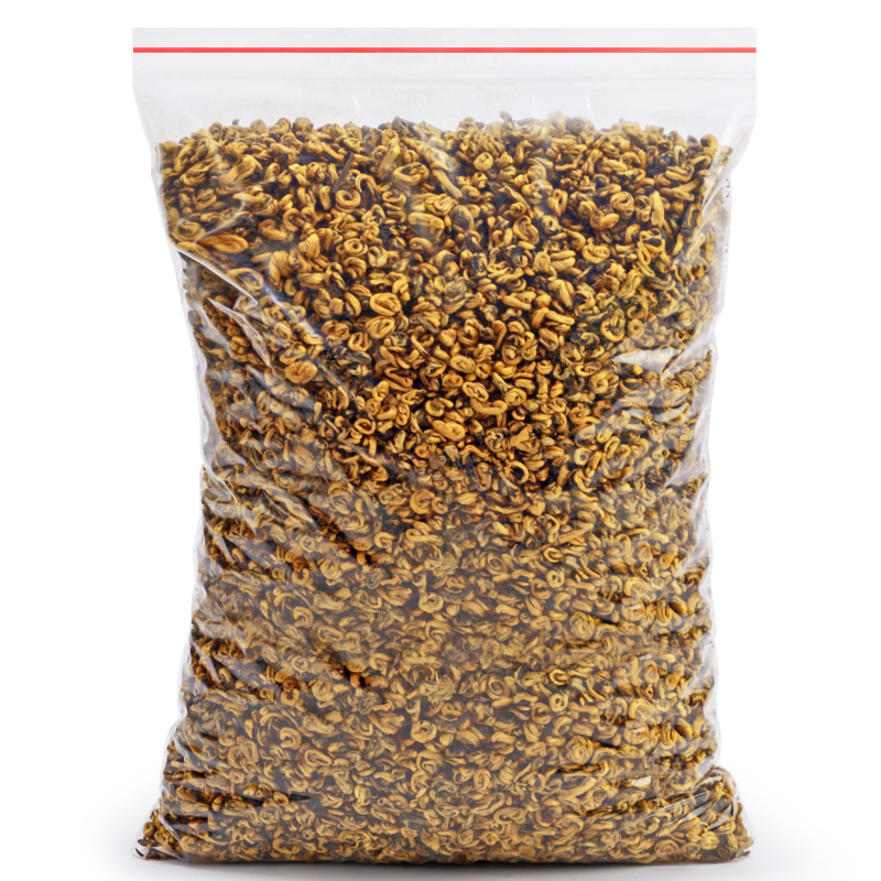 印象堂茶叶 云南滇红金芽金螺袋装 新茶特级红茶蜜香金螺春250g自己喝（单位：包） 无色