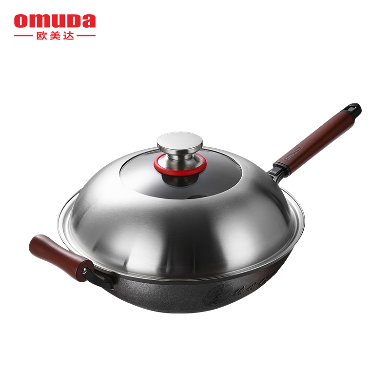 欧美达 国匠系列-传世平底铁锅32cm LTC32-A（个） 铁灰色