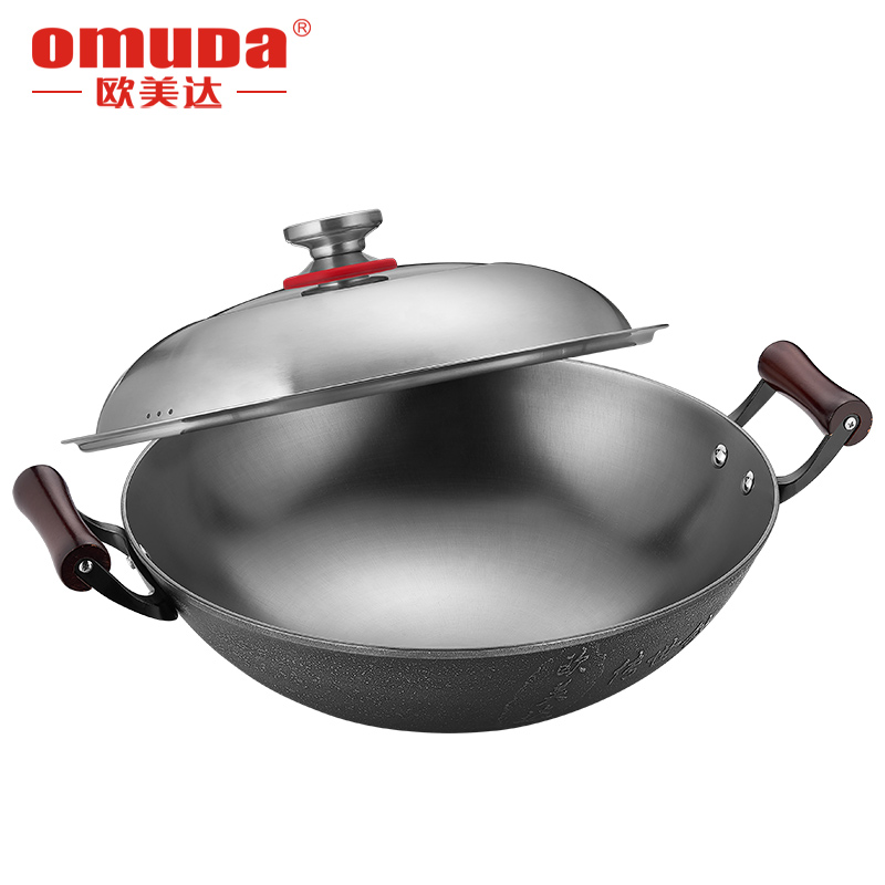 欧美达(omuDa)国匠系列-传世铁锅40CM LTC40（单位：个）） 铁灰色